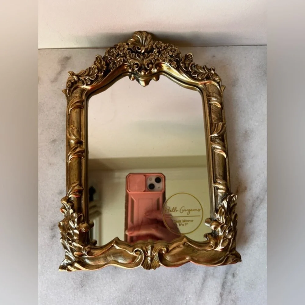 Elegant Gold table top  vanity Mirror . New